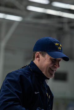 Head coach Sam Hallam of Sweden at a practice session