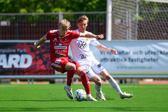 Skövde AIKs Emil Skillermo och Östersunds Albin Sporrong
