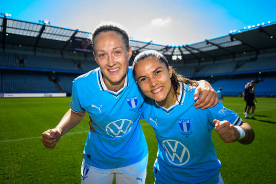 Malmö FFs Sanna Kullberg och Ana Mafalda Ferreira Barboz