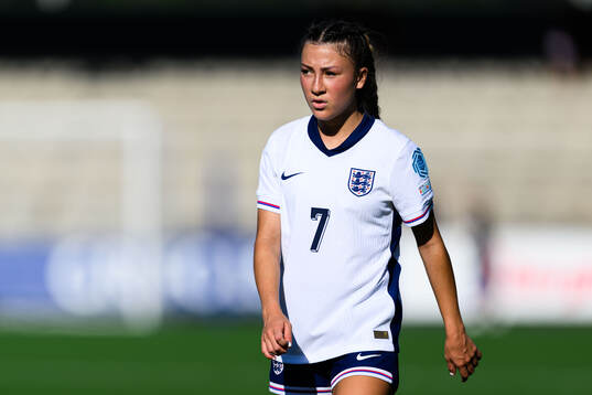 Noa Ortega of England looks dejected