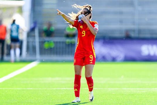 Celia Segura of Spain celebrates