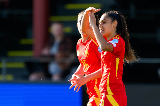 Celia Segura of Spain celebrates