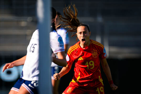 Alba Cerrato of Spain celebrates scoring 0-1