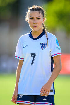 Erica Parkinson of England looks dejected