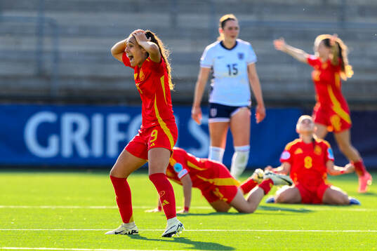 Celia Segura of Spain celebrates