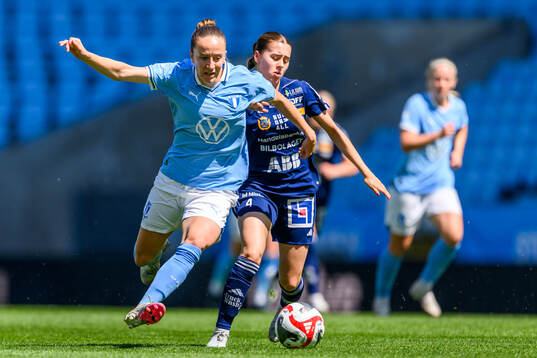Malmö FFs Anna Plantin och Sundsvalls Jennifer Olofsson