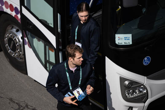 Goaltender Filip Gustavsson of Sweden arrive to the arena