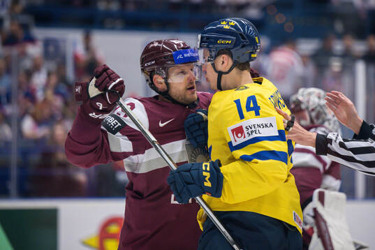 Ralfs Freibergs of Latvia and Joel Eriksson Ek of Sweden