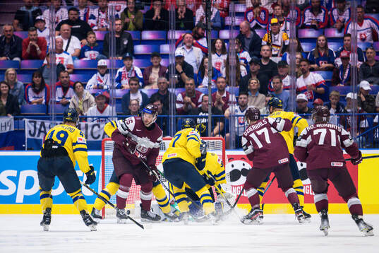 Oskars Batna of Latvia scores 2-2