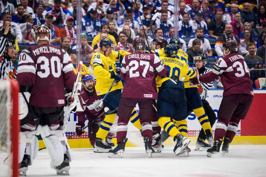 Rasmus Dahlin and Marcus Johansson of Sweden