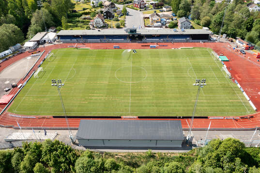 Drönarvy av Finnvedsvallen