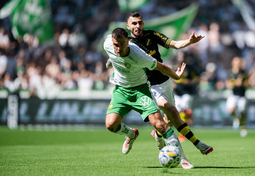 Hammarbys Pavle Vagic och AIKs Ioannis Pittas