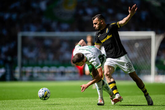 Hammarbys Pavle Vagic och AIKs Ioannis Pittas