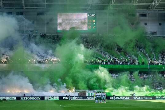 Hammarbys supportrar med tifo