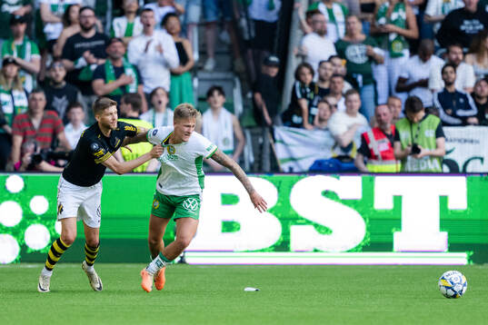 AIKs Anton Salétros och Hammarbys Fredrik Hammar