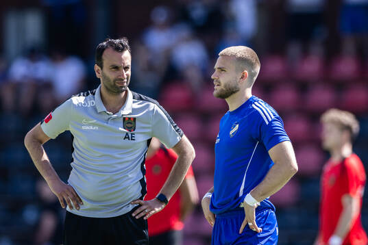 Brommapojkarnas tränare Andreas Engelmark och IFK