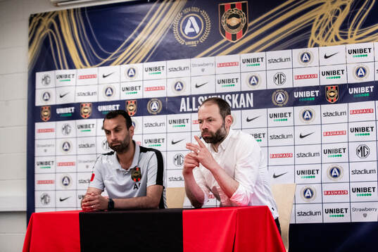 Brommapojkarnas tränare Andreas Engelmark och IFK