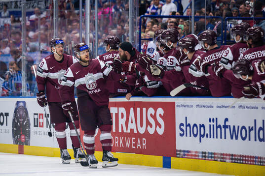 Ralfs Freibergs of Latvia celebrates the 0-1 goal