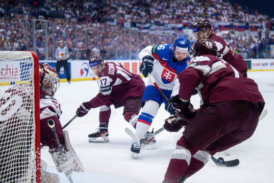 Martins Dzierkals of Latvia and Marko Dano of Slovakia