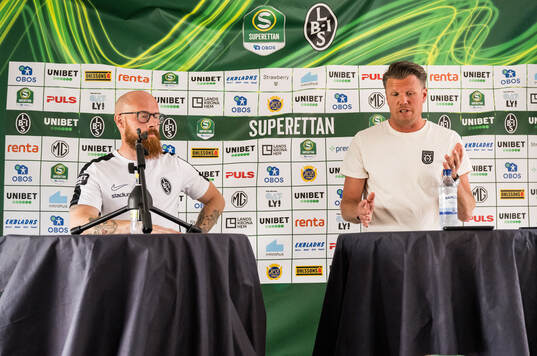 Landskronas tränare Max Mölder och Örebros huvudtränare