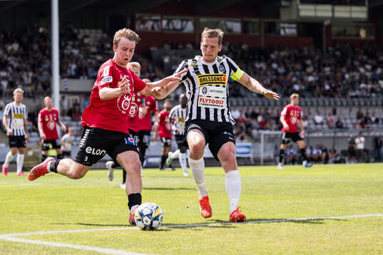 Örebros Oskar Käck och Landskronas Philip Andersson