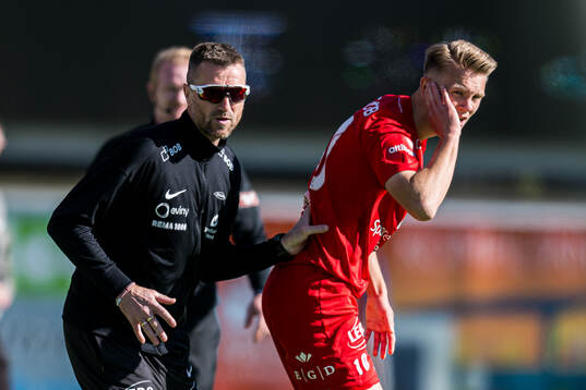 Eirik Horneland, head coach of Brann, and Emil Kornvig of