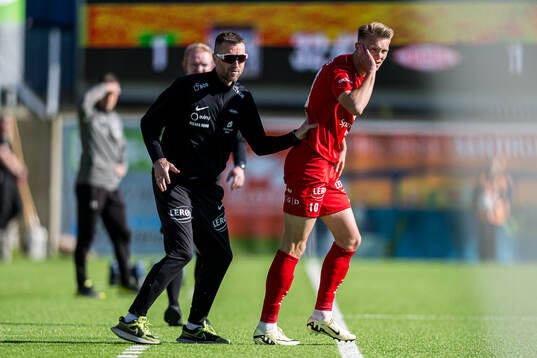 Eirik Horneland, head coach of Brann, and Emil Kornvig of