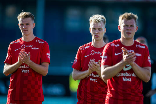 Emil Kornvig and Magnus Warming of Brann looks dejected