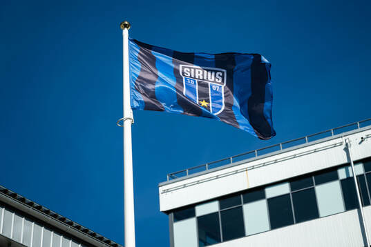 Flagga med Sirius logotyp
