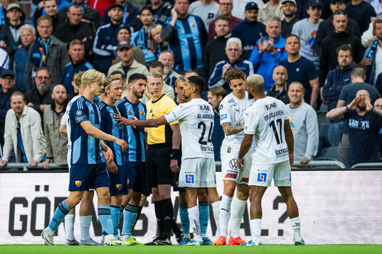 Djurgårdens och Halmstads spelare