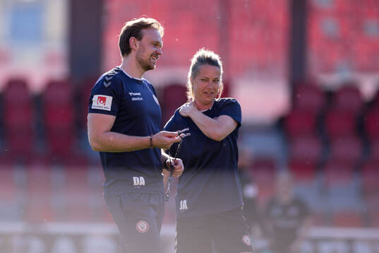 Kristianstads tränare Daniel Angergård och tränare