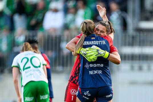 FC Rosengårds målvakt Eartha Cumings och Gudrun