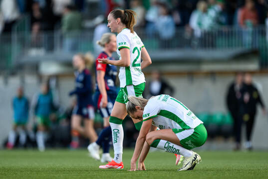 Hammarbys Vilde Hasund och Ellen Wangerheim deppar