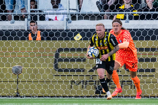 Häckens Mikkel Rygaard Jensen, Malmö FFs Johan Dahlin