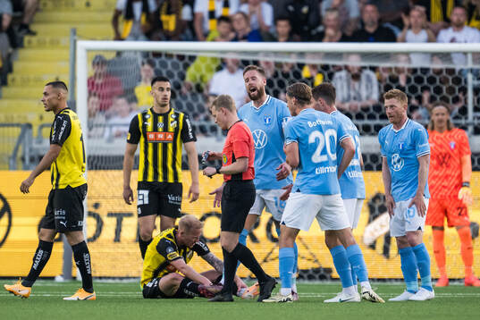 Malmö FFs Pontus Jansson och Häckens Mikkel Rygaard Jensen