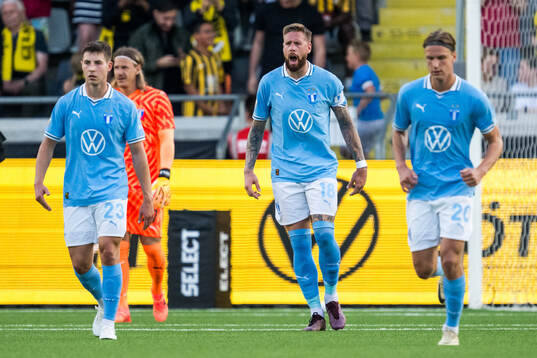 Malmö FFs Lasse Berg Johnsen, Pontus Jansson och Erik