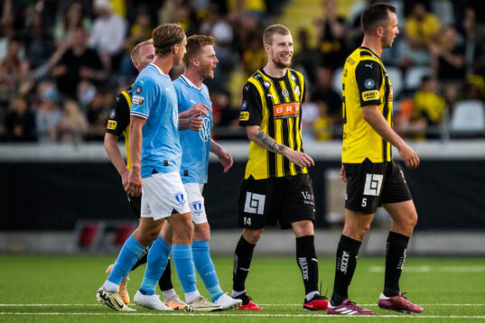 Malmö FFs Erik Botheim, Anders Christiansen och Häckens