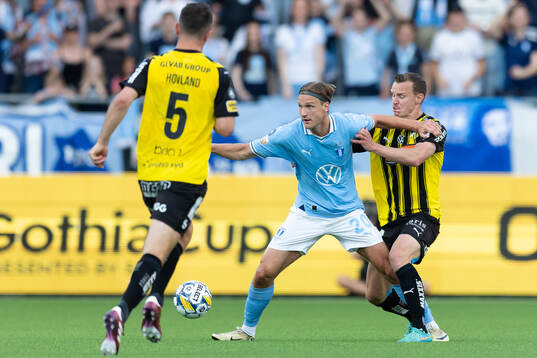 Malmö FFs Erik Botheim och Häckens Marius Lode