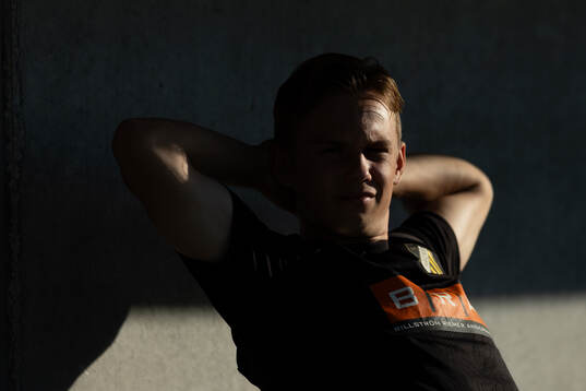 Häckens Pontus Dahbo innan fotbollsmatchen i Allsvenskan