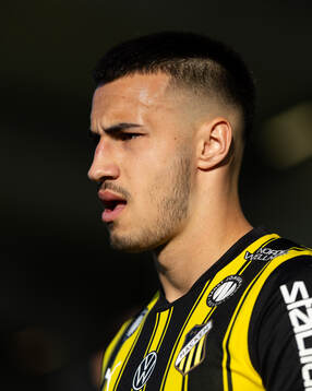 Häckens Srdjan Hrstic innan fotbollsmatchen i Allsvenskan