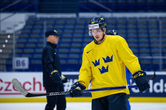 Jesper Frödén of Sweden at a practice session