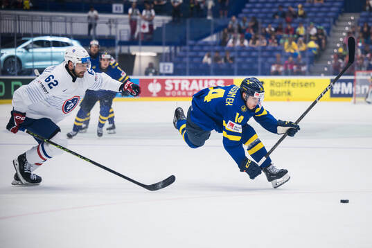 Florian Chakiachvili of France and Joel Eriksson Ek of