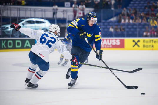 Florian Chakiachvili of France and Joel Eriksson Ek of