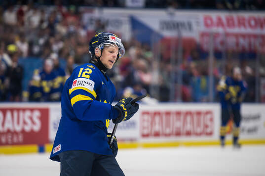 Max Friberg of Sweden looks dejected