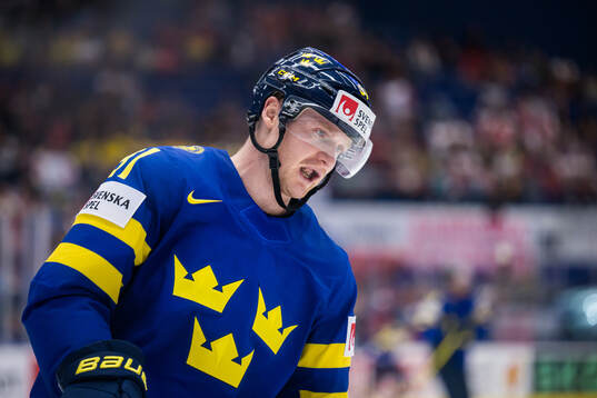 Carl Grundström of Sweden looks dejected
