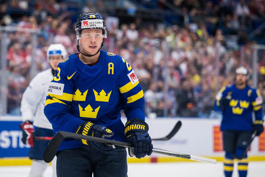 Lucas Raymond of Sweden celebrates