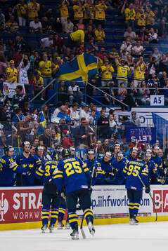 André Burakovsky of Sweden celebrates