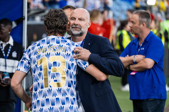 IFK Göteborgs klubbchef Håkan Mild och Gustav Svensson