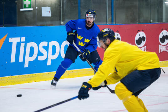 Marcus Johansson of Sweden at a practice session