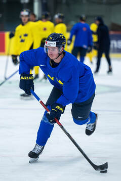 Victor Olofsson of Sweden at a practice session